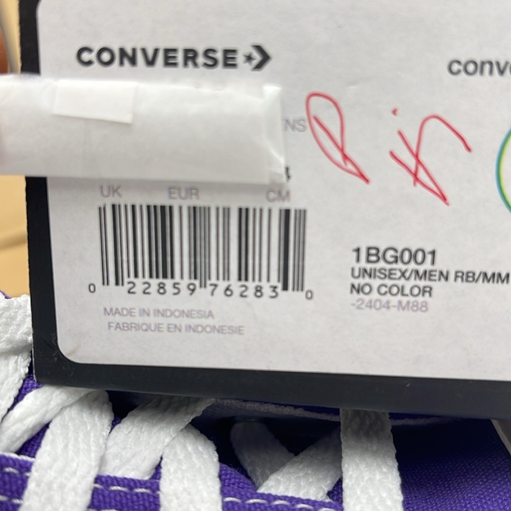 Converse WMNS All Star Purple Canvas Sneakers Hi Top Sneakers 137833F - Picture 16 of 16